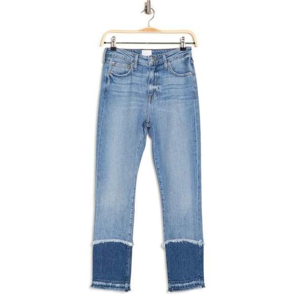 NWT Jonathan Simkhai River High Rise Straight Fray Hem Jeans - Picture 15 of 16